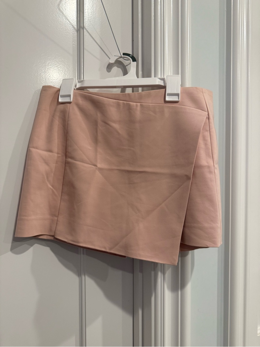 Express Blush Pink Asymmetric Mini Skort